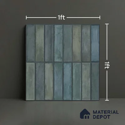 Faux Subway Look Wall Tile TL 08137 G Arcos Azure 1 ft x 1 ft Ceramic Matte Finish - 10 mm | Please Expect a Slight Variation of Pattern