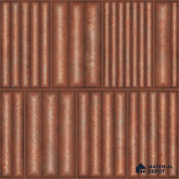 Faux Subway Look Wall Tile TL 08139 B Liberty Coper 1 ft x 1 ft Ceramic Matte Finish - 10 mm | Please Expect a Slight Variation of Pattern