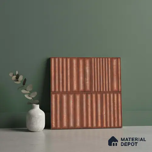 Faux Subway Look Wall Tile TL 08139 B Liberty Coper 1 ft x 1 ft Ceramic Matte Finish - 10 mm | Please Expect a Slight Variation of Pattern