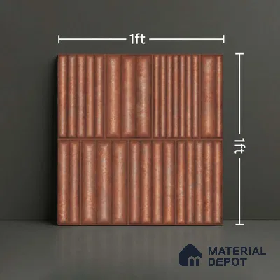 Faux Subway Look Wall Tile TL 08139 B Liberty Coper 1 ft x 1 ft Ceramic Matte Finish - 10 mm | Please Expect a Slight Variation of Pattern