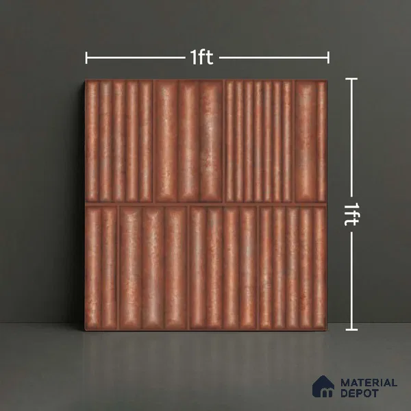 Faux Subway Look Wall Tile TL 08139 B Liberty Coper 1 ft x 1 ft Ceramic Matte Finish - 10 mm | Please Expect a Slight Variation of Pattern