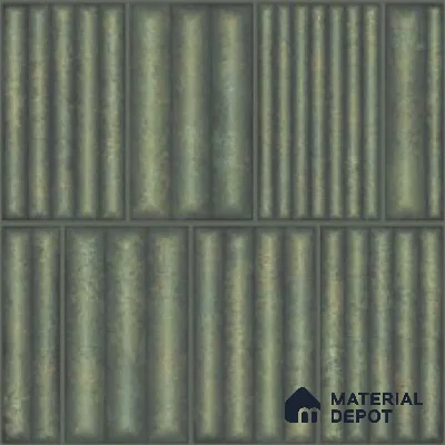 Faux Subway Look Wall Tile TL 08139 C Liberty Green 1 ft x 1 ft Ceramic Matte Finish - 10 mm | Please Expect a Slight Variation of Pattern