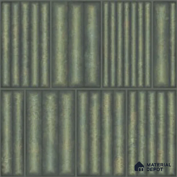 Faux Subway Look Wall Tile TL 08139 C Liberty Green 1 ft x 1 ft Ceramic Matte Finish - 10 mm | Please Expect a Slight Variation of Pattern