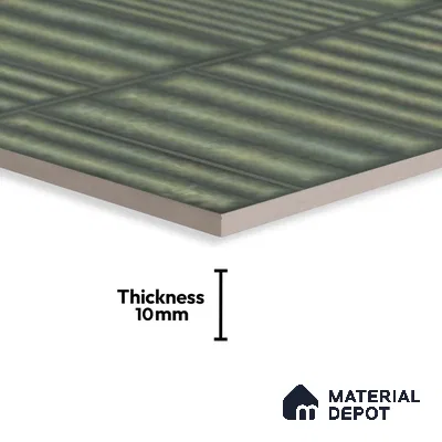 Faux Subway Look Wall Tile TL 08139 C Liberty Green 1 ft x 1 ft Ceramic Matte Finish - 10 mm | Please Expect a Slight Variation of Pattern