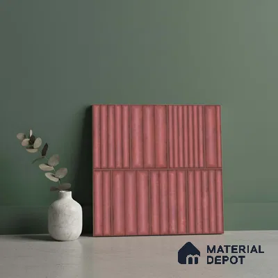 Faux Subway Look Wall Tile TL 08139 D Liberty Pink 1 ft x 1 ft Ceramic Matte Finish - 10 mm | Please Expect a Slight Variation of Pattern