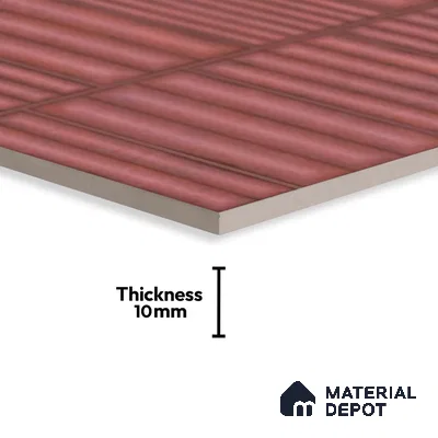Faux Subway Look Wall Tile TL 08139 D Liberty Pink 1 ft x 1 ft Ceramic Matte Finish - 10 mm | Please Expect a Slight Variation of Pattern