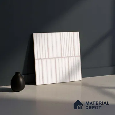 Faux Subway Look Wall Tile TL 08139 E Liberty Silver 1 ft x 1 ft Ceramic Matte Finish - 10 mm | Please Expect a Slight Variation of Pattern