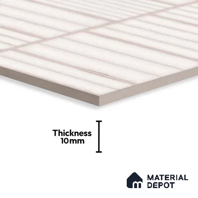 Faux Subway Look Wall Tile TL 08139 E Liberty Silver 1 ft x 1 ft Ceramic Matte Finish - 10 mm | Please Expect a Slight Variation of Pattern