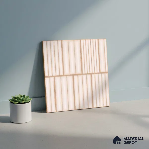 Faux Subway Look Wall Tile TL 08139 Liberty Bone 1 ft x 1 ft Ceramic Matte Finish - 10 mm | Please Expect a Slight Variation of Pattern