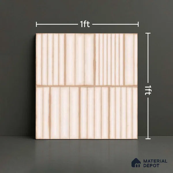 Faux Subway Look Wall Tile TL 08139 Liberty Bone 1 ft x 1 ft Ceramic Matte Finish - 10 mm | Please Expect a Slight Variation of Pattern