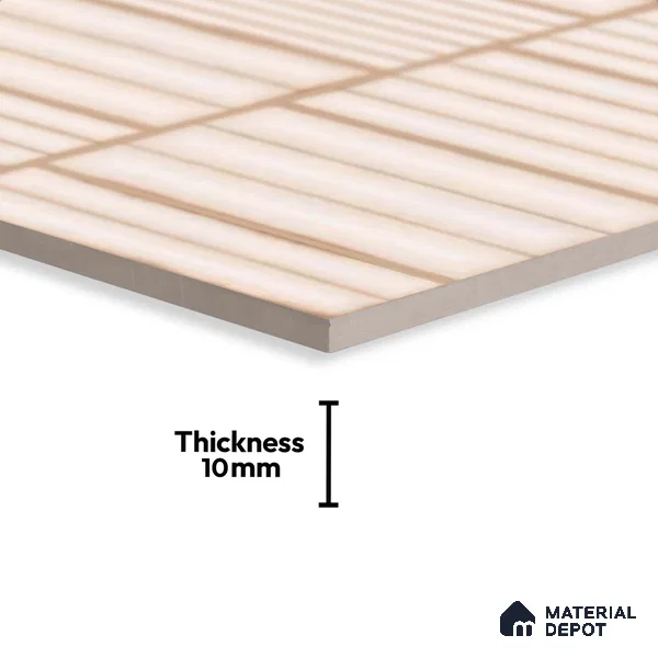 Faux Subway Look Wall Tile TL 08139 Liberty Bone 1 ft x 1 ft Ceramic Matte Finish - 10 mm | Please Expect a Slight Variation of Pattern