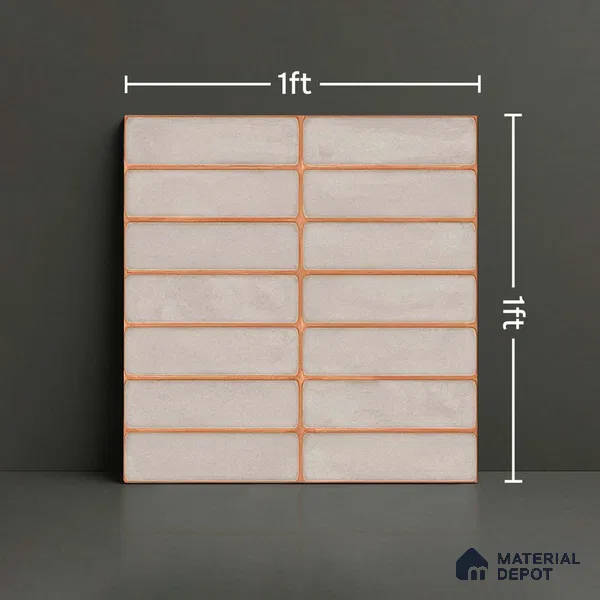 Subway Tile TL 08354 Blash 207 1 ft x 1 ft Ceramic Matte Finish - 10 mm | Please Expect a Slight Variation of Pattern