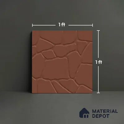 Stone Look Tile TL 08596 B Stone Terracotta 1 ft x 1 ft Ceramic Matte Finish - 8 mm