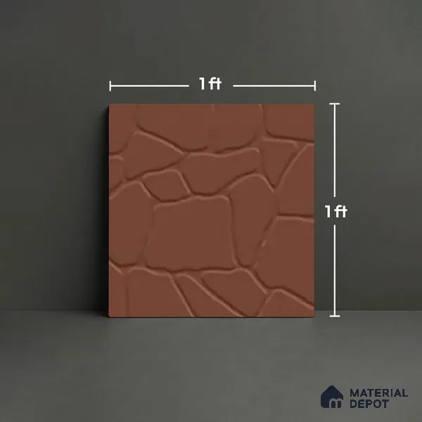 Stone Look Tile TL 08596 B Stone Terracotta 1 ft x 1 ft Ceramic Matte Finish - 8 mm
