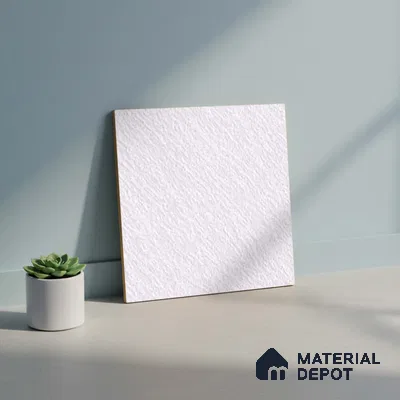 Stone Look Tile TL 08597 White 1 ft x 1 ft Ceramic Matte Finish - 8 mm