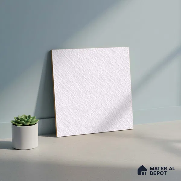 Stone Look Tile TL 08597 White 1 ft x 1 ft Ceramic Matte Finish - 8 mm