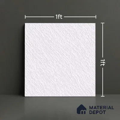 Stone Look Tile TL 08597 White 1 ft x 1 ft Ceramic Matte Finish - 8 mm