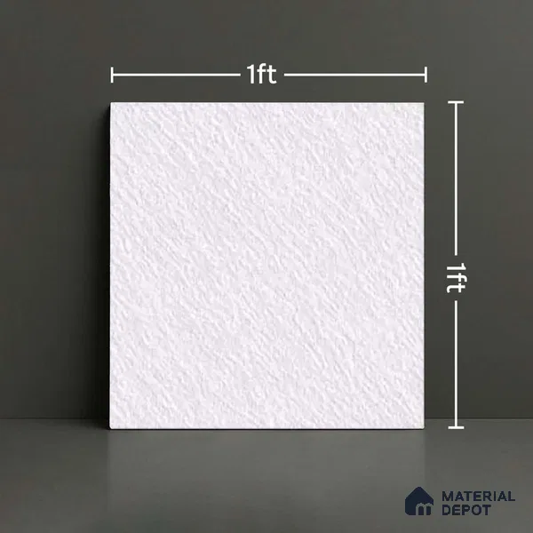 Stone Look Tile TL 08597 White 1 ft x 1 ft Ceramic Matte Finish - 8 mm