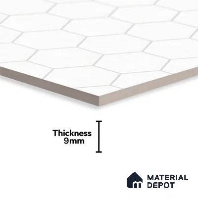 Geometric Wall & Floor Tile TL 10597 Medrid Brown 1 ft x 1 ft  Ceramic Matte Finish - 9 mm | Suitable For Balcony, Roof, Bathroom | Please Expect a Slight Variation of Pattern (Sample)