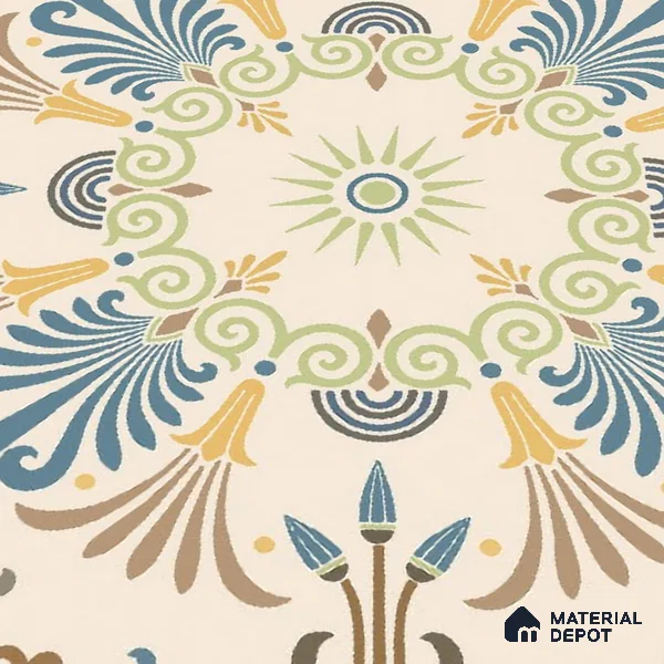 Moroccan Wall & Floor Tile TL 10468 Brisa 1 ft x 1 ft Vitrified Glue Granula Matte Finish - 9.5 mm | Suitable For Living Room, Bedroom, Kitchen | 2 mm Spacer is Mandatory | Please Expect a Slight Variation of Pattern (Sample)