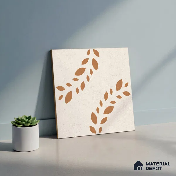 Moroccan Wall Tile TL 10471 Flare 1 ft x 1 ft Vitrified Glue Granula Matte Finish - 9.5 mm | Suitable for Bathroom, Kitchen, Balcony | 2 mm Spacer is Mandatory | Please Expect a Slight Variation of Pattern
