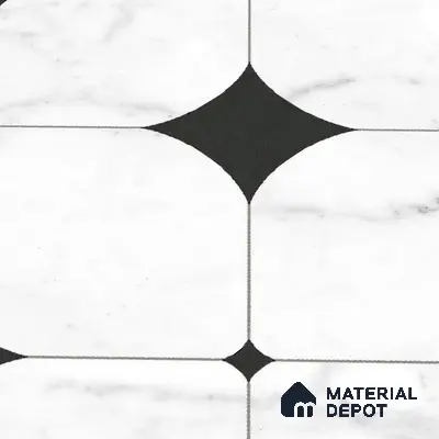 Moroccan Wall & Floor Tile TL 10462 Greybel 1 ft x 1 ft Vitrified Matte Finish - 9.5 mm | Suitable For Living Room, Bedroom, Kitchen | 2 mm Spacer is Mandatory | Please Expect a Slight Variation of Pattern
