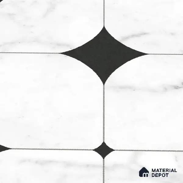 Moroccan Wall & Floor Tile TL 10462 Greybel 1 ft x 1 ft Vitrified Matte Finish - 9.5 mm | Suitable For Living Room, Bedroom, Kitchen | 2 mm Spacer is Mandatory | Please Expect a Slight Variation of Pattern