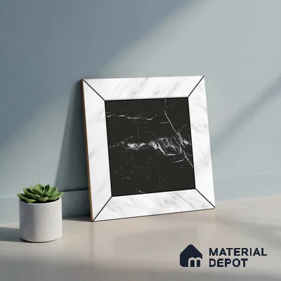 Moroccan Wall & Floor Tile TL 10458 Cubic Black 1 ft x 1 ft Vitrified Matte Finish - 9.5 mm | Suitable for Bathroom, Kitchen, Balcony | 2 mm Spacer is Mandatory | Please Expect a Slight Variation of Pattern