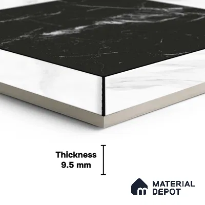 Moroccan Wall & Floor Tile TL 10458 Cubic Black 1 ft x 1 ft Vitrified Matte Finish - 9.5 mm | Suitable for Bathroom, Kitchen, Balcony | 2 mm Spacer is Mandatory | Please Expect a Slight Variation of Pattern