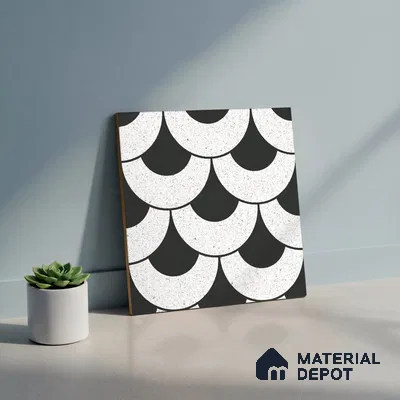 Moroccan Wall & Floor Tile TL 10463 Lyon Monochrome 1 ft x 1 ft Vitrified Matte Finish - 9.5 mm | Suitable for Bathroom, Kitchen, Entryway | 2 mm Spacer is Mandatory | Please Expect a Slight Variation of Pattern