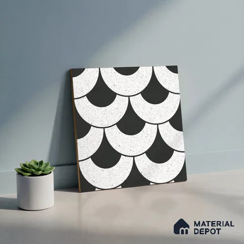 Moroccan Wall & Floor Tile TL 10463 Lyon Terrazzo 1 ft x 1 ft Vitrified Matte Finish - 9.5 mm | Suitable For Living Room, Bedroom, Kitchen | 2 mm Spacer is Mandatory | Please Expect a Slight Variation of Pattern