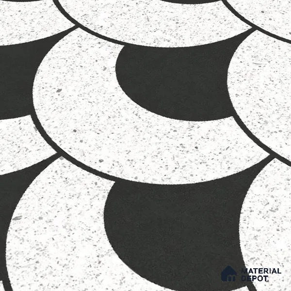 Moroccan Wall & Floor Tile TL 10463 Lyon Monochrome 1 ft x 1 ft Vitrified Matte Finish - 9.5 mm | Suitable for Bathroom, Kitchen, Entryway | 2 mm Spacer is Mandatory | Please Expect a Slight Variation of Pattern