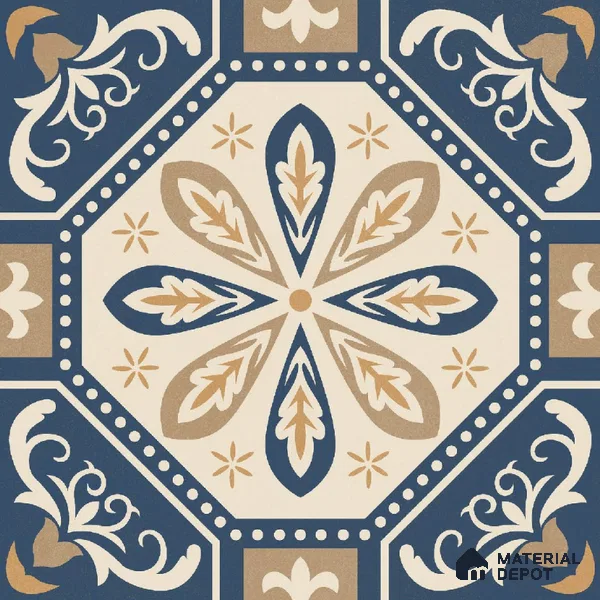 Moroccan Wall & Floor Tile TL 10473 Prismaа 1 ft x 1 ft Vitrified Glue Granula Matte Finish - 9.5 mm | Suitable for Bathroom, Kitchen, Balcony | 2 mm Spacer is Mandatory | Please Expect a Slight Variation of Pattern