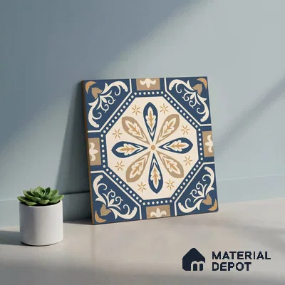 Moroccan Wall & Floor Tile TL 10473 Prismaа 1 ft x 1 ft Vitrified Glue Granula Matte Finish - 9.5 mm | Suitable for Bathroom, Kitchen, Balcony | 2 mm Spacer is Mandatory | Please Expect a Slight Variation of Pattern