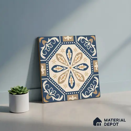 Moroccan Wall & Floor Tile TL 10473 Prismaа 1 ft x 1 ft Vitrified Glue Granula Matte Finish - 9.5 mm | Suitable For Living Room, Bedroom, Kitchen | 2 mm Spacer is Mandatory | Please Expect a Slight Variation of Pattern