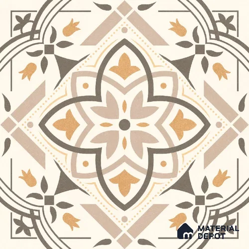 Moroccan Wall & Floor Tile TL 10469 Davis 1 ft x 1 ft Vitrified Glue Granula Matte Finish - 9.5 mm | Suitable For Living Room, Bedroom, Kitchen | 2 mm Spacer is Mandatory | Please Expect a Slight Variation of Pattern (Sample)