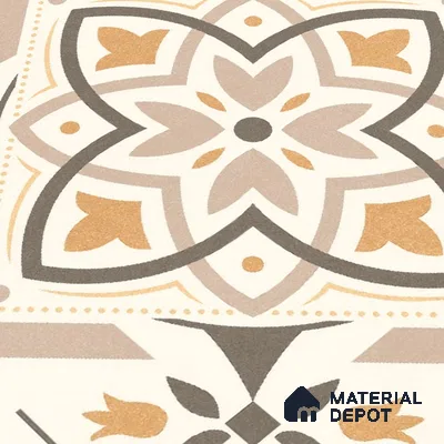 Moroccan Wall & Floor Tile TL 10469 Davis 1 ft x 1 ft Vitrified Glue Granula Matte Finish - 9.5 mm | Suitable For Living Room, Bedroom, Kitchen | 2 mm Spacer is Mandatory | Please Expect a Slight Variation of Pattern (Sample)