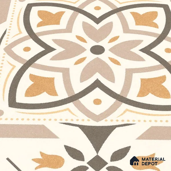 Moroccan Wall & Floor Tile TL 10469 Davis 1 ft x 1 ft Vitrified Glue Granula Matte Finish - 9.5 mm | Suitable for Bathroom, Kitchen, Balcony | 2 mm Spacer is Mandatory | Please Expect a Slight Variation of Pattern