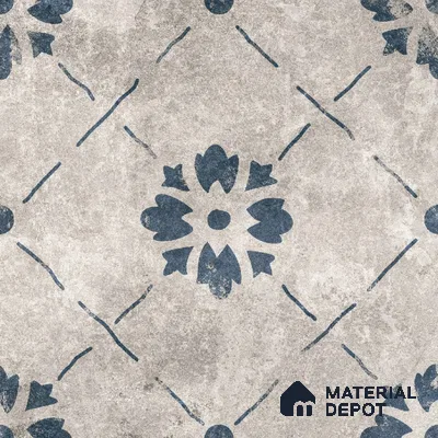 Moroccan Wall & Floor Tile TL 10457 B Bruma Silver 1 ft x 1 ft Vitrified Matte Finish - 9.5 mm | Suitable For Living Room, Bedroom, Kitchen | 2 mm Spacer is Mandatory | Please Expect a Slight Variation of Pattern