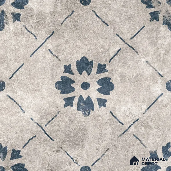 Moroccan Wall & Floor Tile TL 10457 B Bruma Silver 1 ft x 1 ft Vitrified Matte Finish - 9.5 mm | Suitable For Living Room, Bedroom, Kitchen | 2 mm Spacer is Mandatory | Please Expect a Slight Variation of Pattern