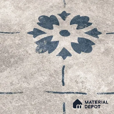 Moroccan Wall & Floor Tile TL 10457 B Bruma Silver 1 ft x 1 ft Vitrified Matte Finish - 9.5 mm | Suitable For Living Room, Bedroom, Kitchen | 2 mm Spacer is Mandatory | Please Expect a Slight Variation of Pattern