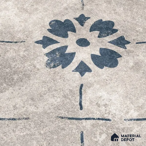 Moroccan Wall & Floor Tile TL 10457 B Bruma Silver 1 ft x 1 ft Vitrified Matte Finish - 9.5 mm | Suitable For Living Room, Bedroom, Kitchen | 2 mm Spacer is Mandatory | Please Expect a Slight Variation of Pattern