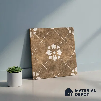 Moroccan Wall & Floor Tile TL 10457 Bruma Beige 1 ft x 1 ft Vitrified Matte Finish - 9.5 mm | Suitable for Bathroom, Kitchen, Balcony | 2 mm Spacer is Mandatory | Please Expect a Slight Variation of Pattern