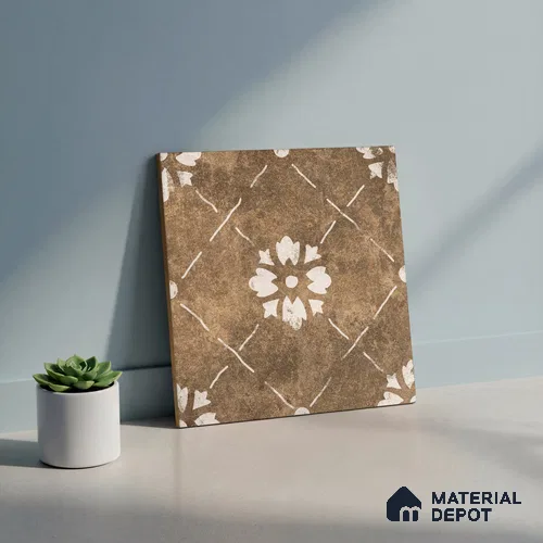 Moroccan Wall & Floor Tile TL 10457 Bruma Beige 1 ft x 1 ft Vitrified Matte Finish - 9.5 mm | Suitable For Living Room, Bedroom, Kitchen | 2 mm Spacer is Mandatory | Please Expect a Slight Variation of Pattern