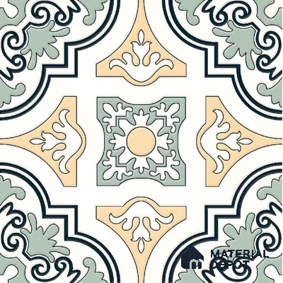 Moroccan Wall & Floor Tile TL 10461 Exotic 1 ft x 1 ft Vitrified Matte Finish - 9.5 mm | Suitable for Bathroom, Kitchen, Balcony | 2 mm Spacer is Mandatory | Please Expect a Slight Variation of Pattern