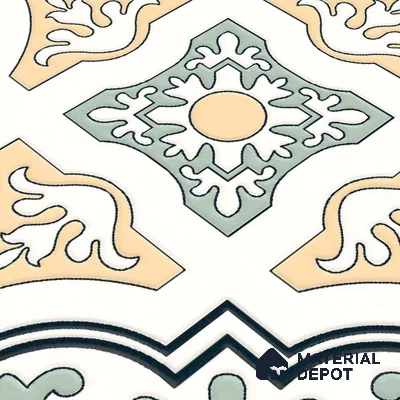 Moroccan Wall & Floor Tile TL 10461 Exotic 1 ft x 1 ft Vitrified Matte Finish - 9.5 mm | Suitable for Bathroom, Kitchen, Balcony | 2 mm Spacer is Mandatory | Please Expect a Slight Variation of Pattern
