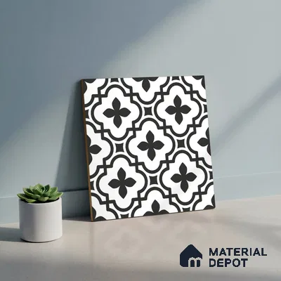 Moroccan Wall & Floor Tile TL 10465 Romano 1 ft x 1 ft Vitrified Matte Finish - 9.5 mm | Suitable For Living Room, Bedroom, Kitchen | 2 mm Spacer is Mandatory | Please Expect a Slight Variation of Pattern