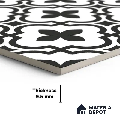 Moroccan Wall & Floor Tile TL 10465 Romano 1 ft x 1 ft Vitrified Matte Finish - 9.5 mm | Suitable For Living Room, Bedroom, Kitchen | 2 mm Spacer is Mandatory | Please Expect a Slight Variation of Pattern