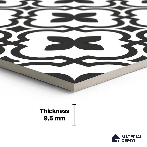 Moroccan Wall & Floor Tile TL 10465 Romano 1 ft x 1 ft Vitrified Matte Finish - 9.5 mm | Suitable For Living Room, Bedroom, Kitchen | 2 mm Spacer is Mandatory | Please Expect a Slight Variation of Pattern