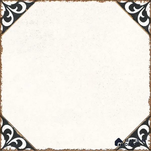 Moroccan Wall & Floor Athangudi Tile TL 10472 B Menta Black 1 ft x 1 ft Vitrified Glue Granula Matte Finish - 9.5 mm | Suitable for Bathroom, Kitchen, Balcony | 2 mm Spacer is Mandatory | Please Expect a Slight Variation of Pattern